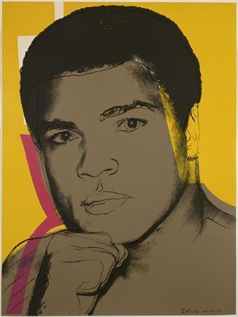 Andy Warhol  Muhammad Ali, 1978 From Portfolio of four screenprints on Strathmore Bristol paper, 45/150 Bank of America Merrill Lynch Collection © The Andy Warhol Foundation for the Visual Arts, Inc.